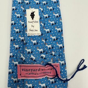 Vineyard Vines Shep Ian Mens Silk Tie Royal Blue Political Donkey Stars USA